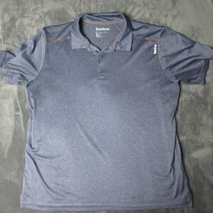 Reebok Polo Shirt Mens Large‎ L Blue Athletic Golfing Golf Sportswear Coaching